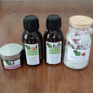 Kawakawa Balm 30ml, Massage Oils & Bath Salts [with free soap and dish]