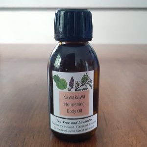 Kawakawa Nourishing Body Oil, tea tree and lavender